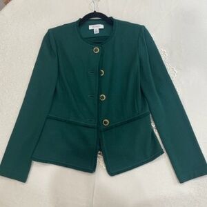 St John knit jacket , Size 4, Hunter Green